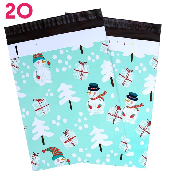 Other - (20) 10x13 Snowman Poly Mailers